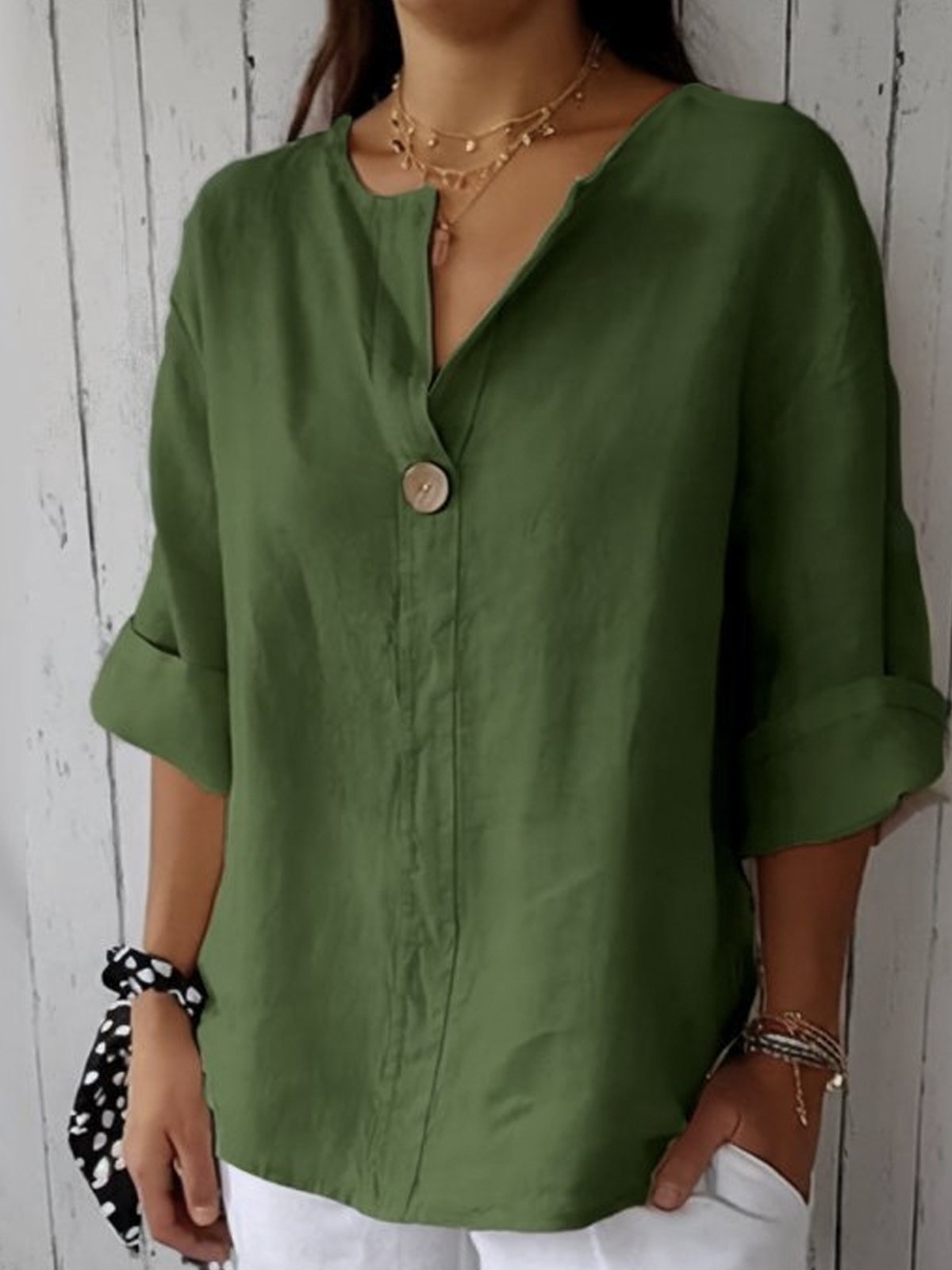 Angela™ | Casual V-Neck Blouse