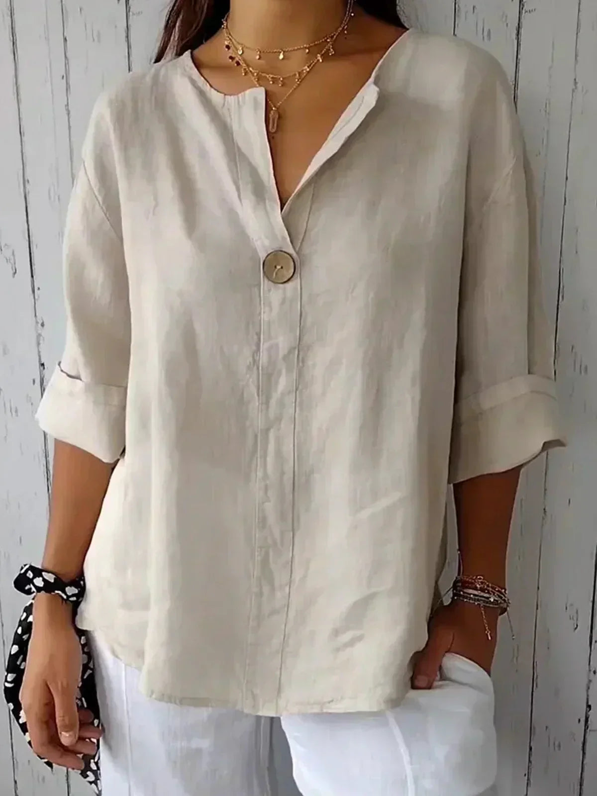 Angela™ | Casual V-Neck Blouse