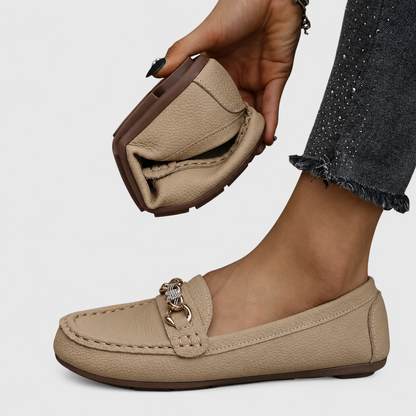 Quinby | Women's Slip-On Chain Detail Loafer Flat