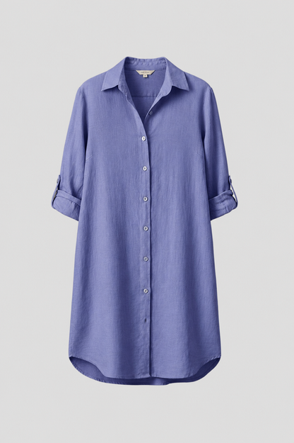 Saskia | Women's Long Sleeve Button Front Shirt Dress