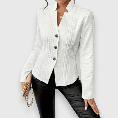 Briseis | Women's Mock Neck Cable Knit Sweater Top