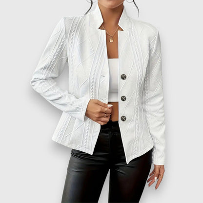 Briseis | Women's Mock Neck Cable Knit Sweater Top