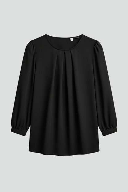 Camilla | Women's Puff Sleeve Round Neck Blouse