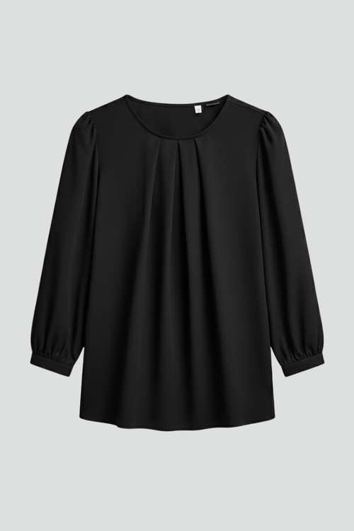 Camilla | Women's Puff Sleeve Round Neck Blouse