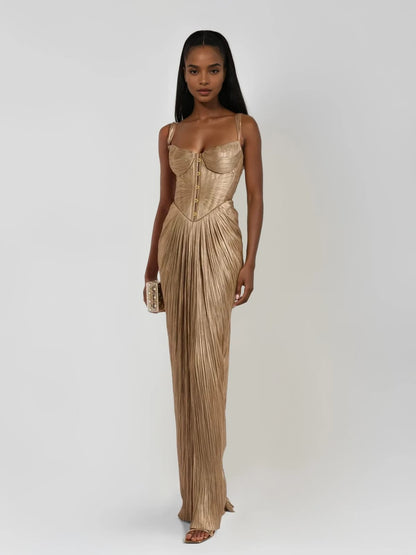 Cerys | Women's Corset Maxi Dress Wedding Guest Formal