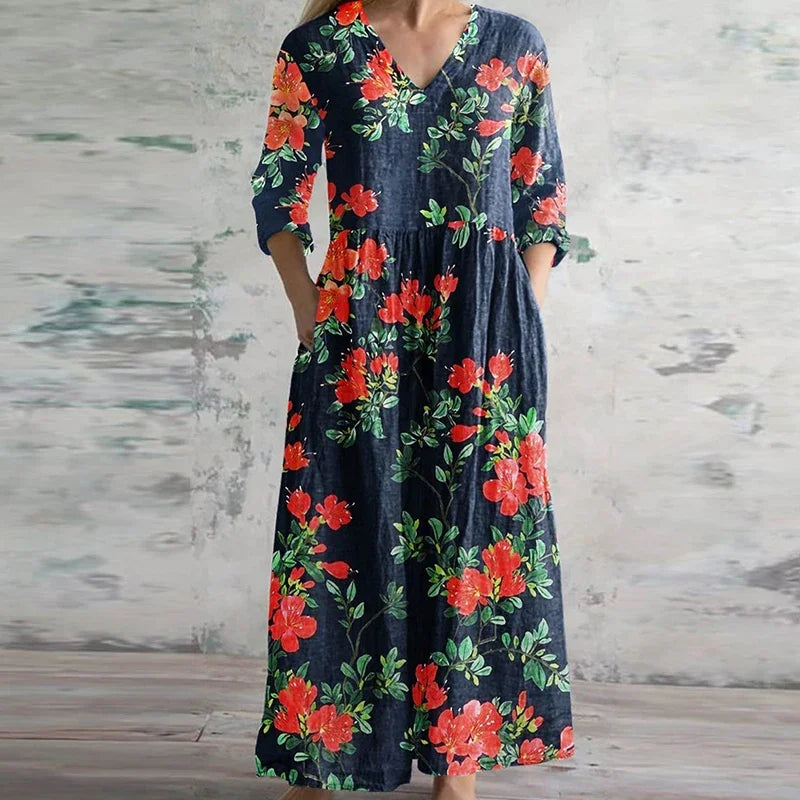 Kristen™ | Elegant Retro Maxi Dress