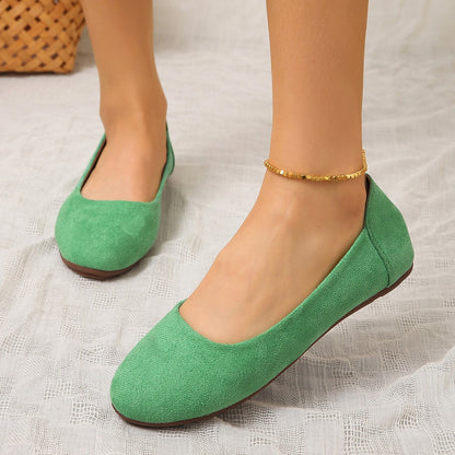 Delia | Women's Square Toe Slip-On Ballet Flats