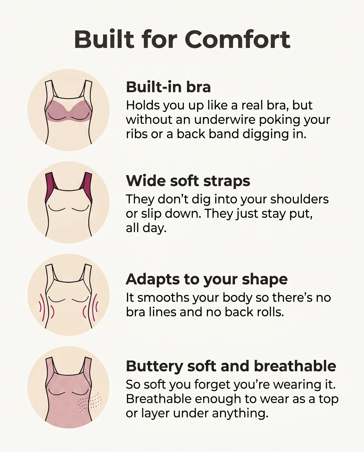 Lumèva's Built-In Bra Comfort Shaper Tank