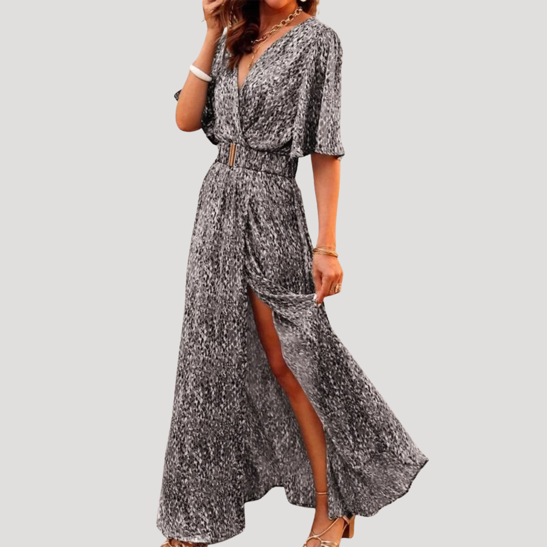 Isolde | Women's Printed Wrap Maxi Dress