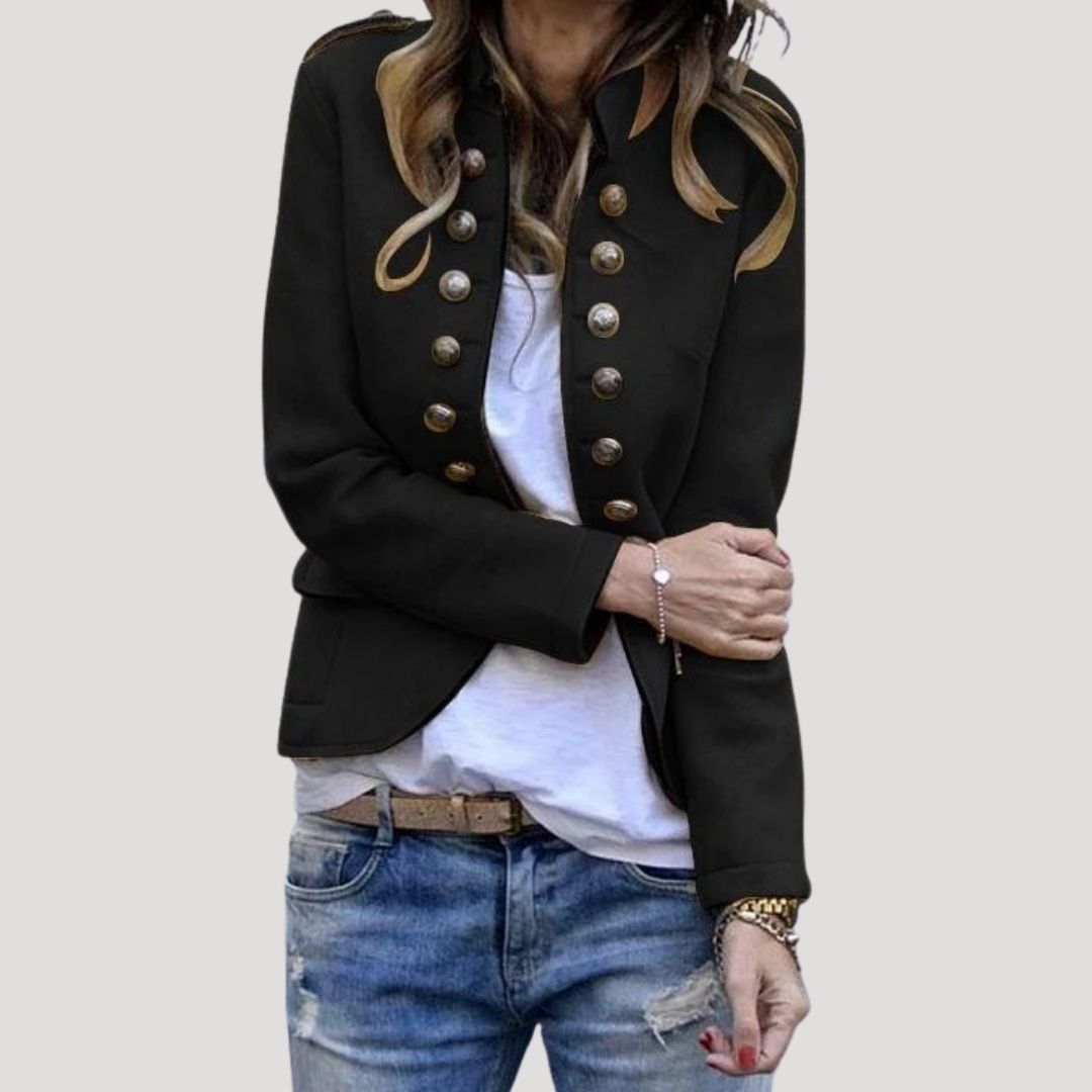 Kesia | Women's Double Breasted Military Cropped Jacket
