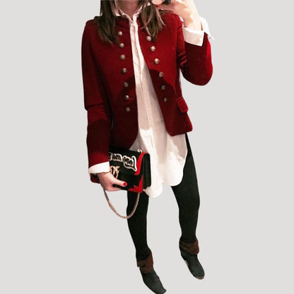 Kesia | Women's Double Breasted Military Cropped Jacket