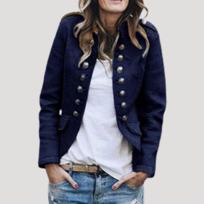 Kesia | Women's Double Breasted Military Cropped Jacket