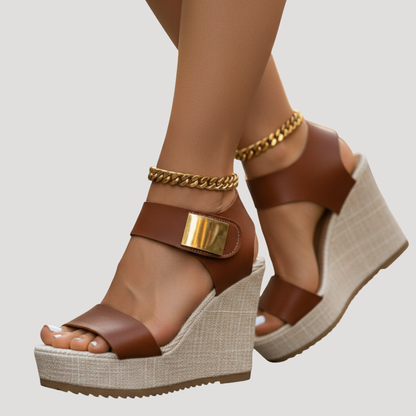 Lavinia | Women's Platform Wedge Ankle Strap Sandals
