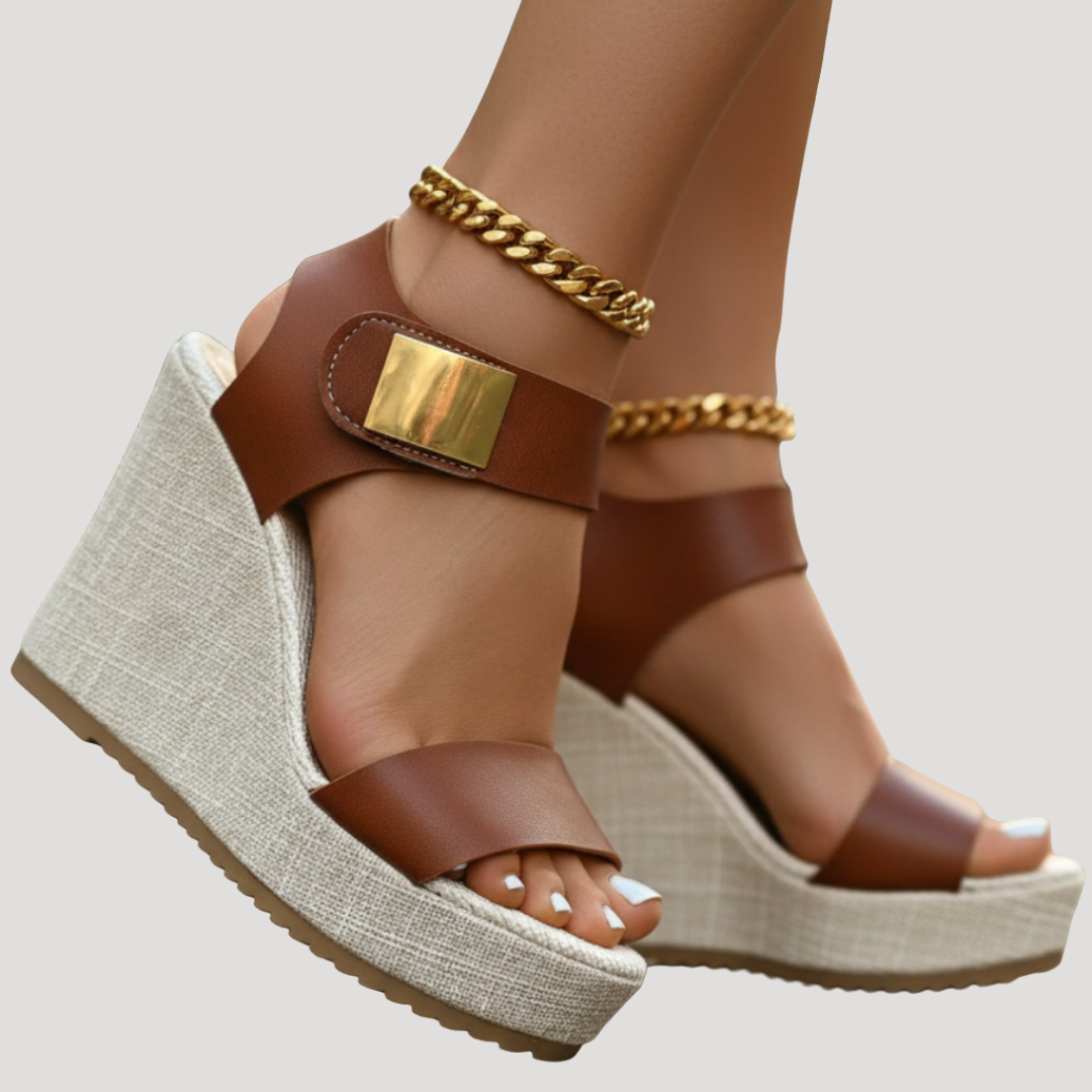 Lavinia | Women's Platform Wedge Ankle Strap Sandals