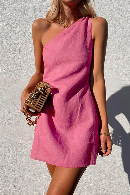 Lianna | Women's One Shoulder Sleeveless Mini Dress