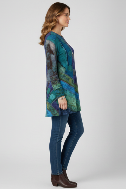 Lorelei | Women's Patchwork Long Sleeve Tunic