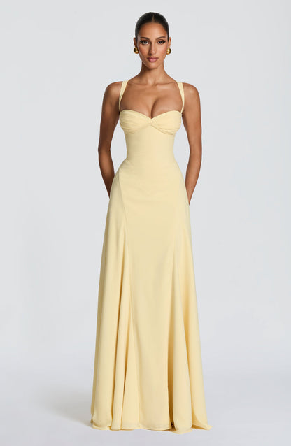Loretta | Women's Sweetheart Neck Maxi Wedding Guest Dress