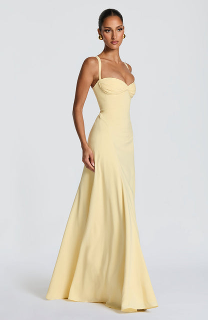 Loretta | Women's Sweetheart Neck Maxi Wedding Guest Dress