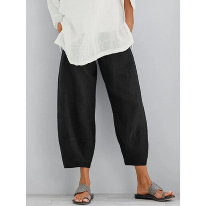Maevis | Women's Elastic Waist Cropped Harem Pants