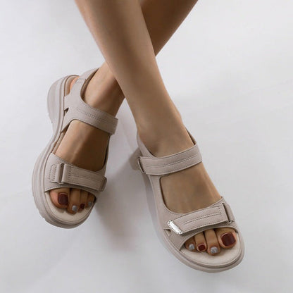 Maevis | Women's Open Toe Adjustable Strap Platform Sandal