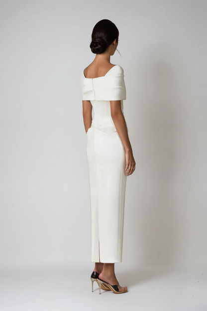 Nadette | Women's Off-Shoulder Ruched Maxi Dress