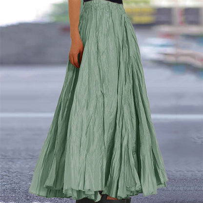 Ondine | Women's Flowy Pleated A-Line Maxi Skirt