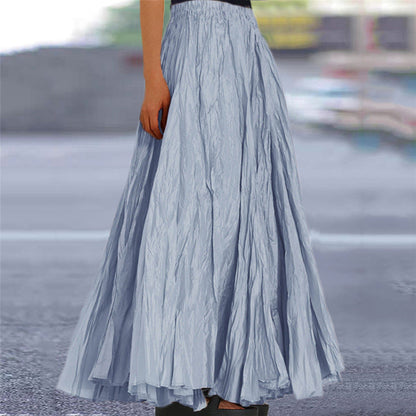 Ondine | Women's Flowy Pleated A-Line Maxi Skirt