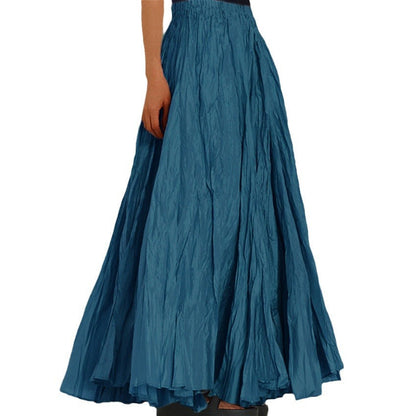 Ondine | Women's Flowy Pleated A-Line Maxi Skirt