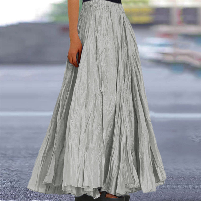 Ondine | Women's Flowy Pleated A-Line Maxi Skirt