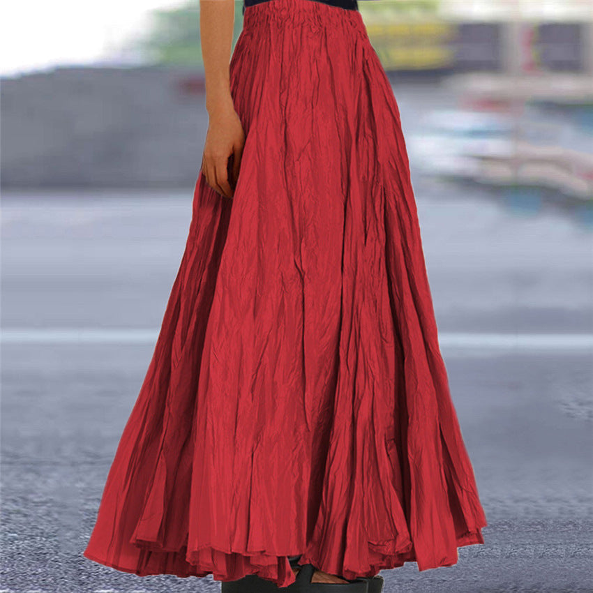 Ondine | Women's Flowy Pleated A-Line Maxi Skirt