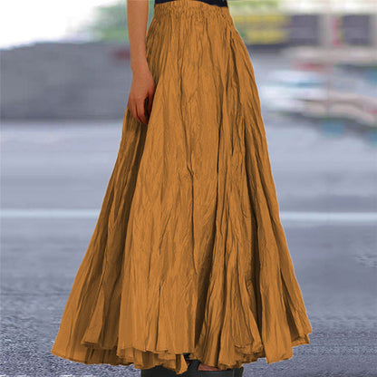 Ondine | Women's Flowy Pleated A-Line Maxi Skirt