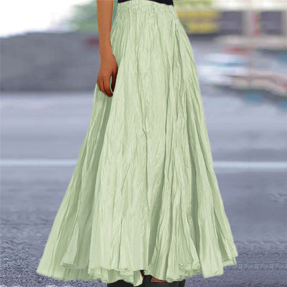 Ondine | Women's Flowy Pleated A-Line Maxi Skirt