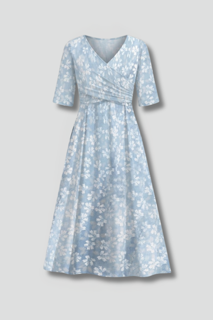 Ophira | Women's Floral Wrap Midi Dress