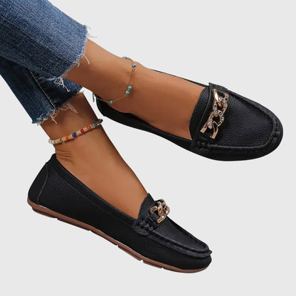 Quinby | Women's Slip-On Chain Detail Loafer Flat