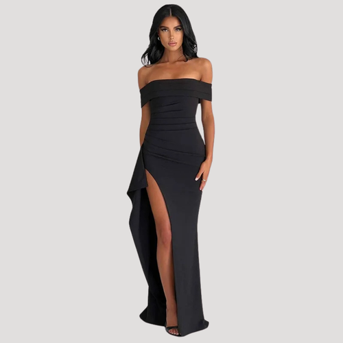 Ravenna | Women's Off Shoulder Fitted Maxi Dress