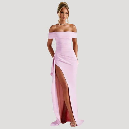 Ravenna | Women's Off Shoulder Fitted Maxi Dress