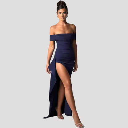Ravenna | Women's Off Shoulder Fitted Maxi Dress