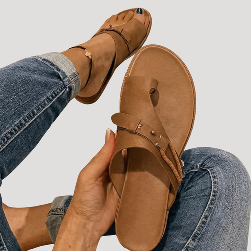 Talia | Women's Toe Loop Flat Sandals