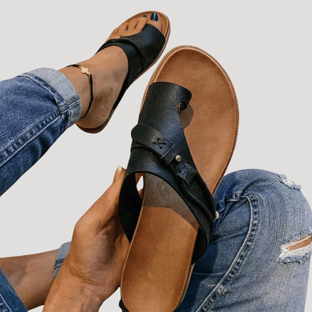 Talia | Women's Toe Loop Flat Sandals