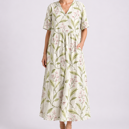 Tempest | Women's Floral V-Neck Short Sleeve Midi Dress