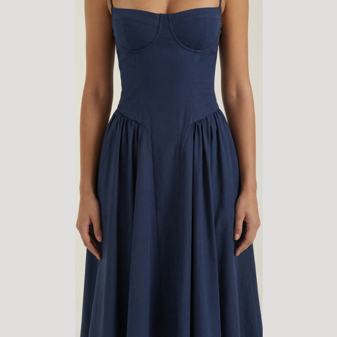 Thessaly | Women's Sweetheart Midi Dress