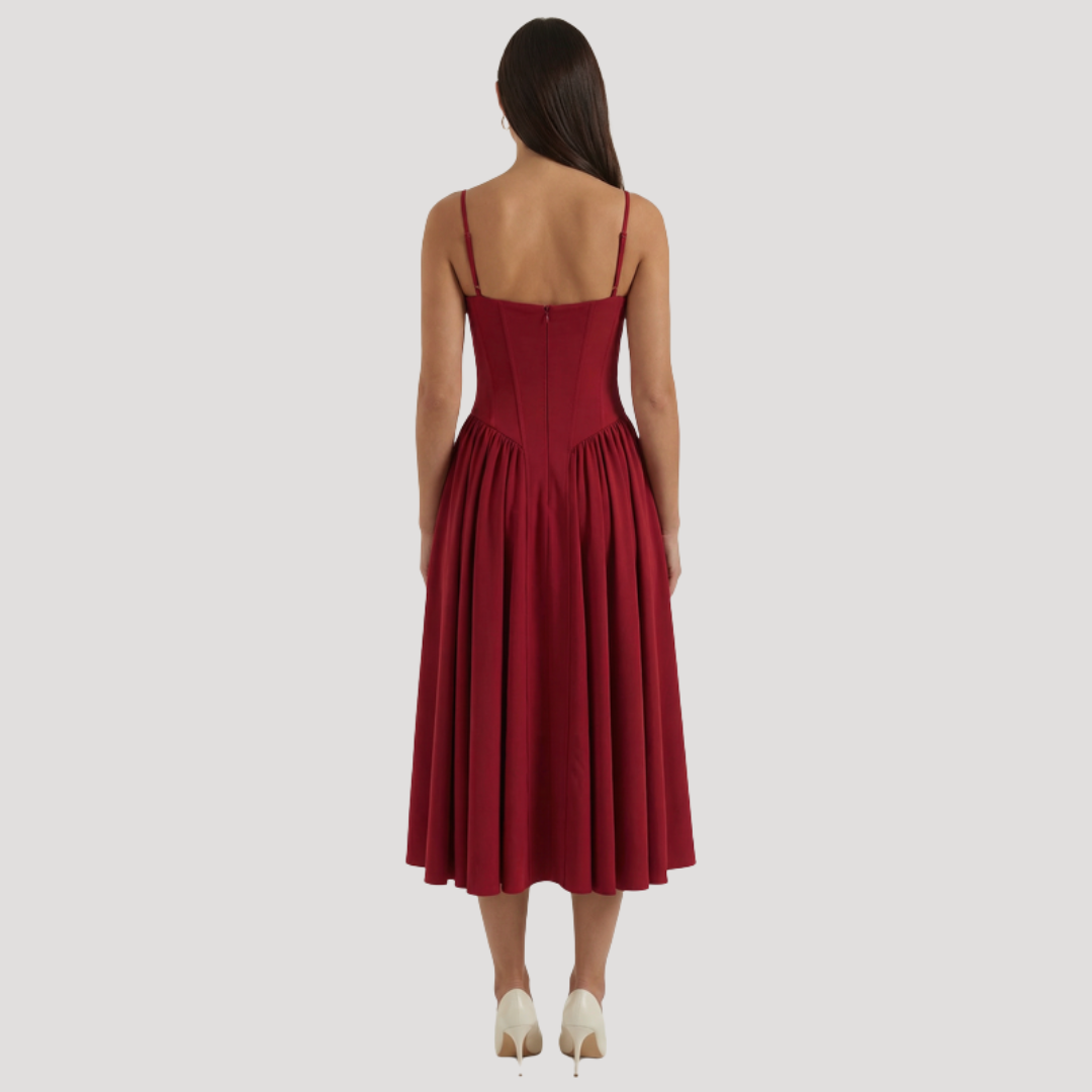 Thessaly | Women's Sweetheart Midi Dress