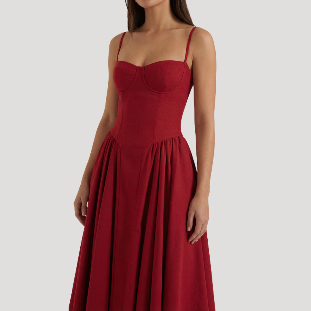 Thessaly | Women's Sweetheart Midi Dress