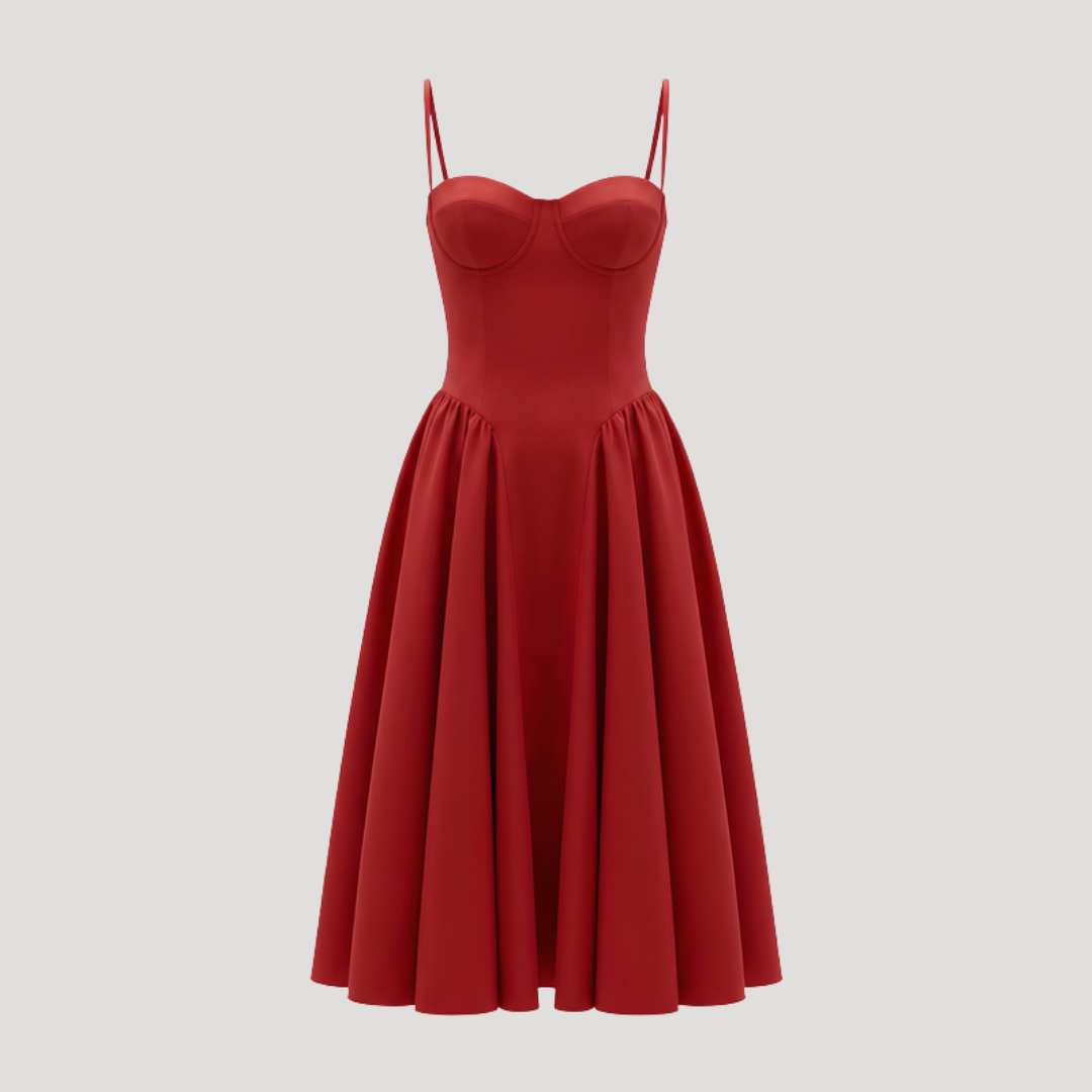 Thessaly | Women's Sweetheart Midi Dress