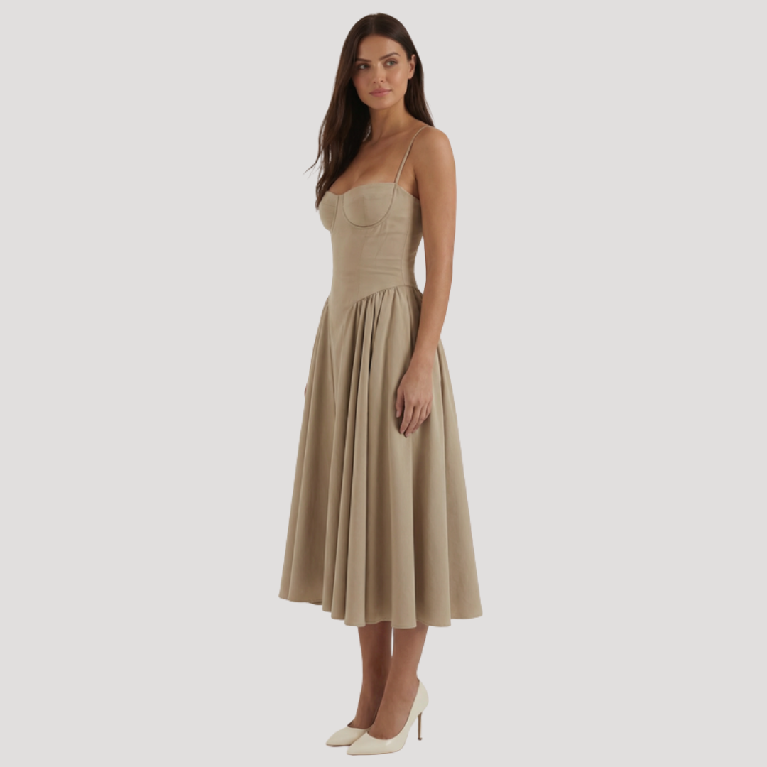 Thessaly | Women's Sweetheart Midi Dress