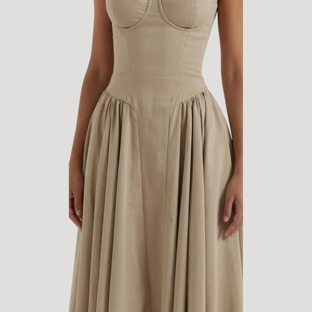 Thessaly | Women's Sweetheart Midi Dress