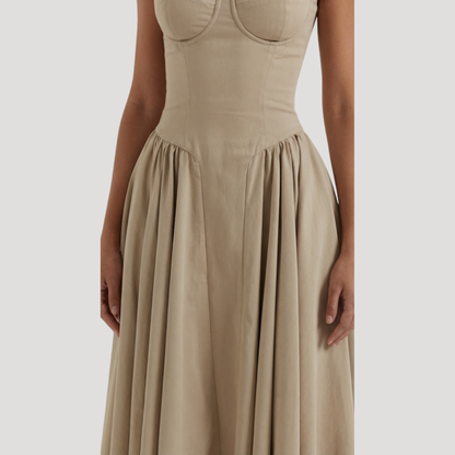 Thessaly | Women's Sweetheart Midi Dress