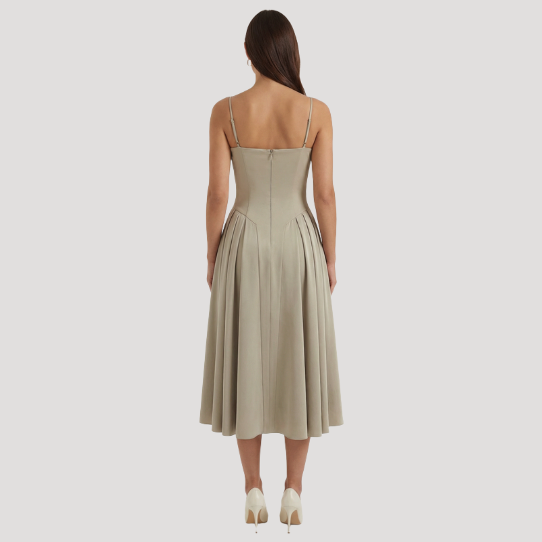 Thessaly | Women's Sweetheart Midi Dress