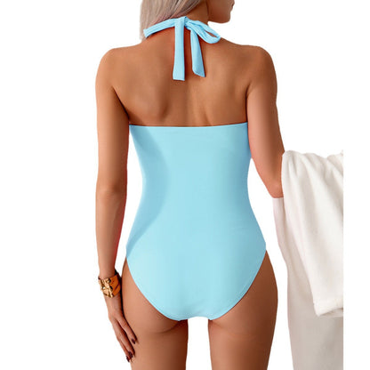 Tilda | Women's Halter Neck Ruched One Piece Swimsuit