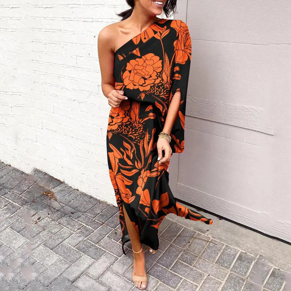 Vashti | Women's One Shoulder Floral Maxi Dress